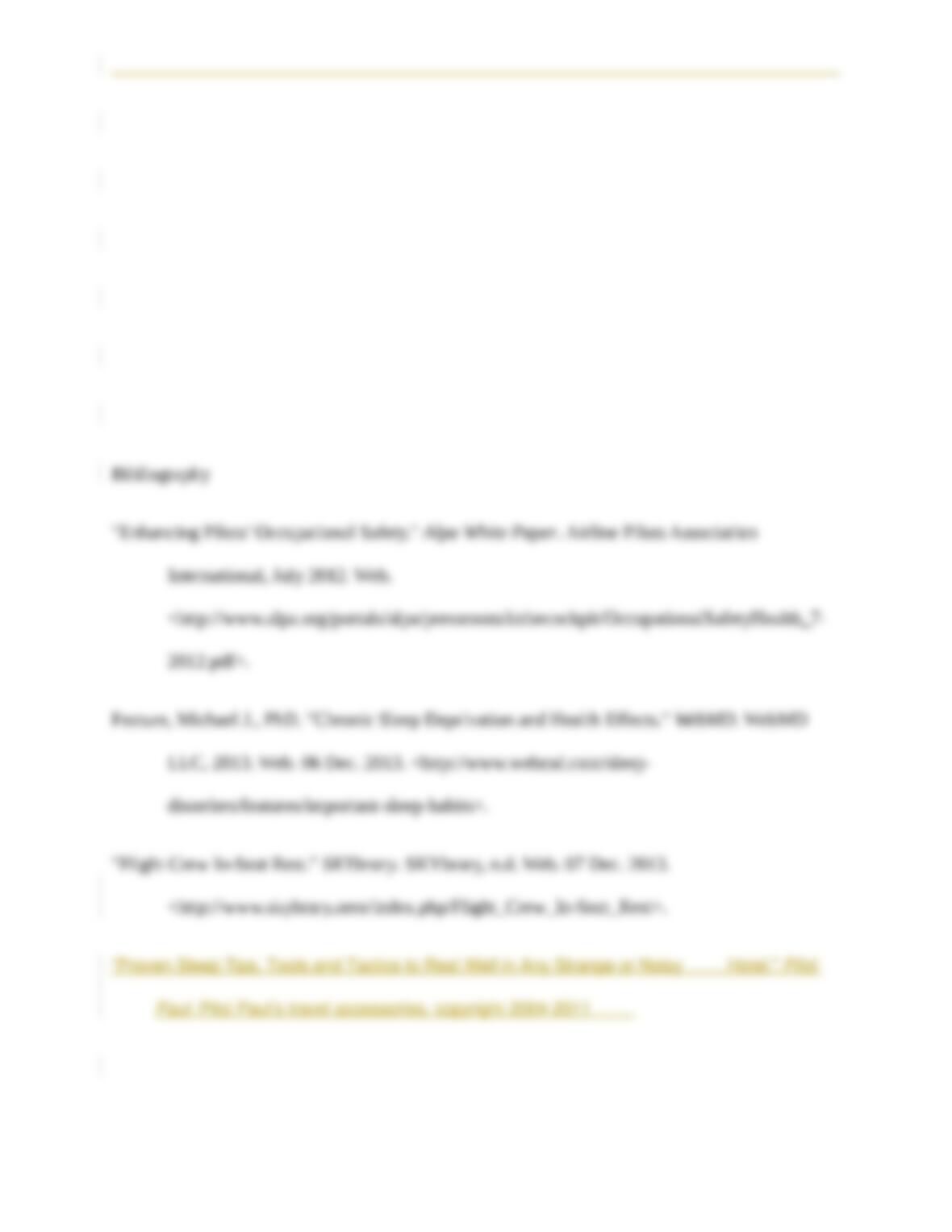 Pilot fatigue essay picture