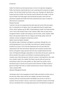 Kudler Fine Foods Operations Management