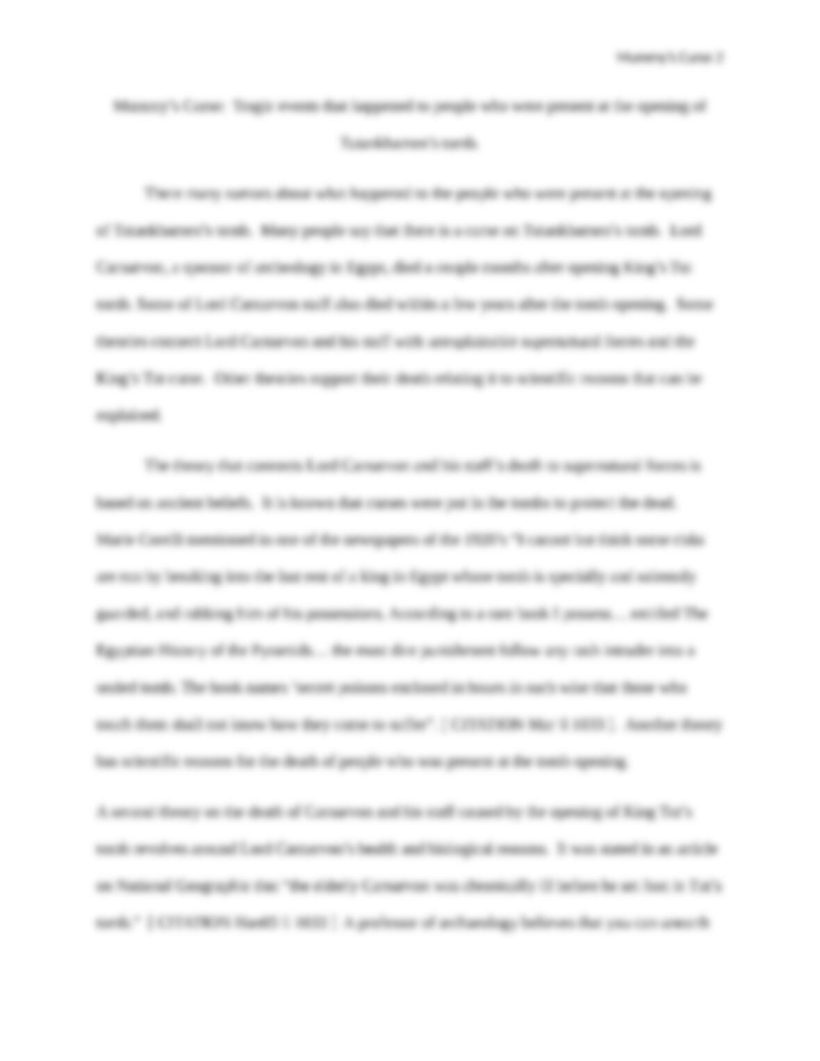 Theories of king tut's curse image