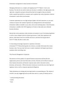 Information Management In Today'S Business Environment