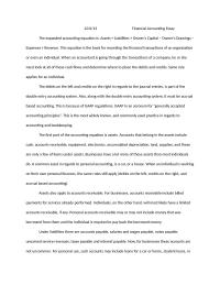 financial accounting essay