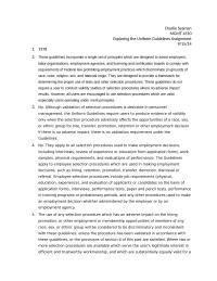 Exploring the Uniform Guidelines Assignment