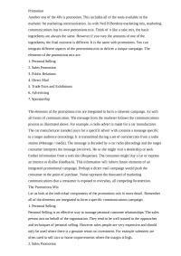 Marketing Management – Promotion