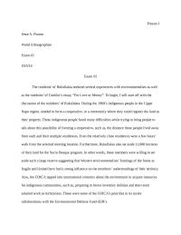 World Ethnographies Exam 2