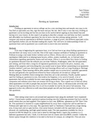 Feasibility Report – Renting an Apartment