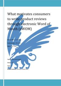 What motivates consumers to write product reviews through electronic Word of Mouth (eWOM)