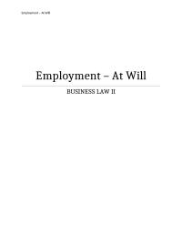 At Will Work