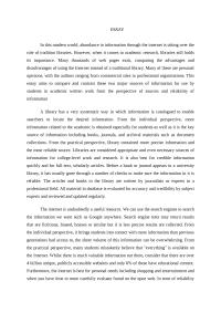 ARGUMENTATIVE ESSAY: LIBRARY VS INTERNET