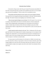 Descriptive Essay: The Beach