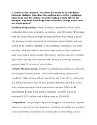 Dore Dore Case 1 Evaluate the