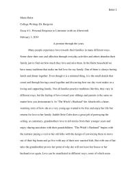 Personal Response to Literature – A promise through the years