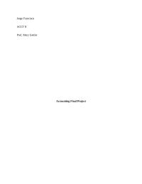 Accounting Final Project – TYSON FOODS