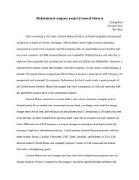 Multinational company project (General Motors)