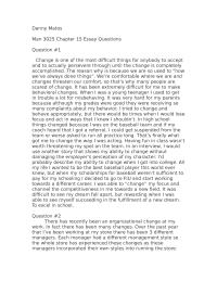 Man 3025 Chapter 15 Essay Questions