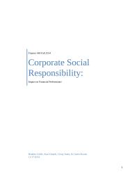 Corporate Social Responsibility: Impact on Financial Performance