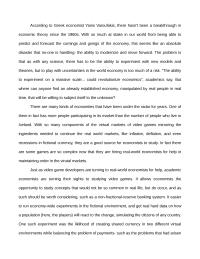 Video Games and  Macroeconomics