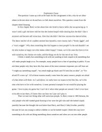 Exploratory Essay