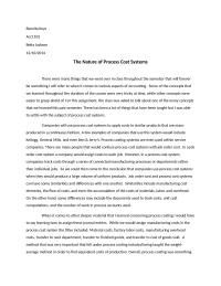 The Nature of Process Cost Systems