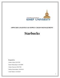 Starbucks Supply Chain