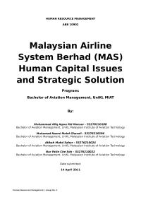 Malaysia Airline System HRM