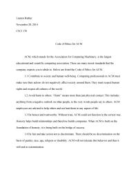 Regulations for ACM