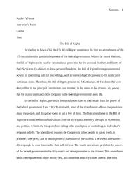 The Bill of Rights