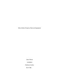 Delta Airlines Property, Plant and Equipment