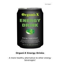 Marketing Paper: Organix Energy Drink