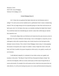 EGST 230: Critical Pedagogy