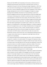 Management Planning And Ethics