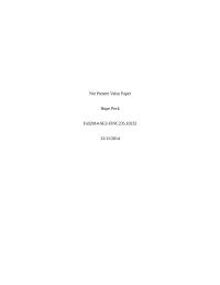 Net Present Value Paper