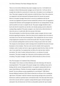 Ethical Dilemmas Two Ethical