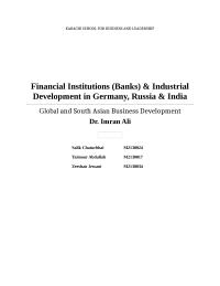 Financial Institutions (Banks) & Industrial Development in Germany, Russia & India