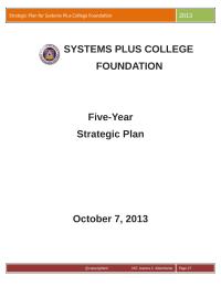 Strategic Plan 2013Strategic