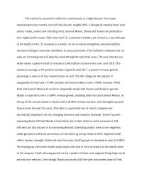 Automotive industry The market