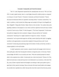Economic Communities and Social Investments
