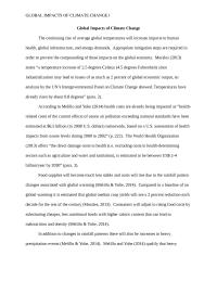 Global Impacts of Climate Change