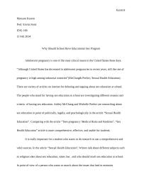 Why Should School Have Educational Sex Program