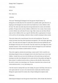 biology week 5 assignment 1