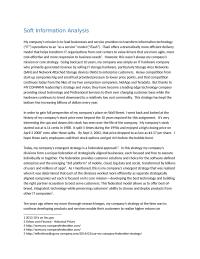 Soft Information Analysis