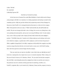 Food Service Terminal Case Study
