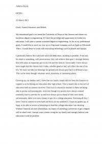 Scholarship essay Andrew