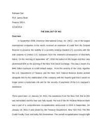 The AIG Bailout