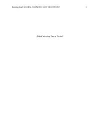 Global Warming: Fact or Fiction?