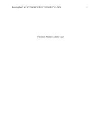 Wisconsin Product Liability Laws