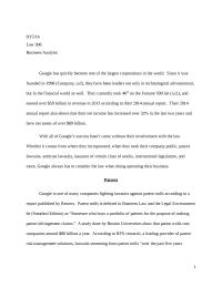 Business Analysis Case of Google