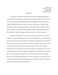 Classification Essay: Stages of life