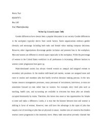 Gender differences in the workplace