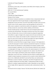 Leadership And Change Management
