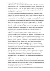 Kudler Fine Foods – Overview Of Management